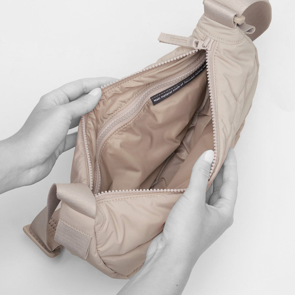 Wavy Puffer Moon Bag