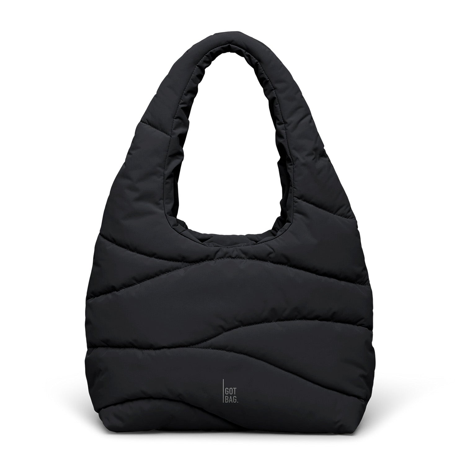 Wavy Puffer Shoulder Bag
