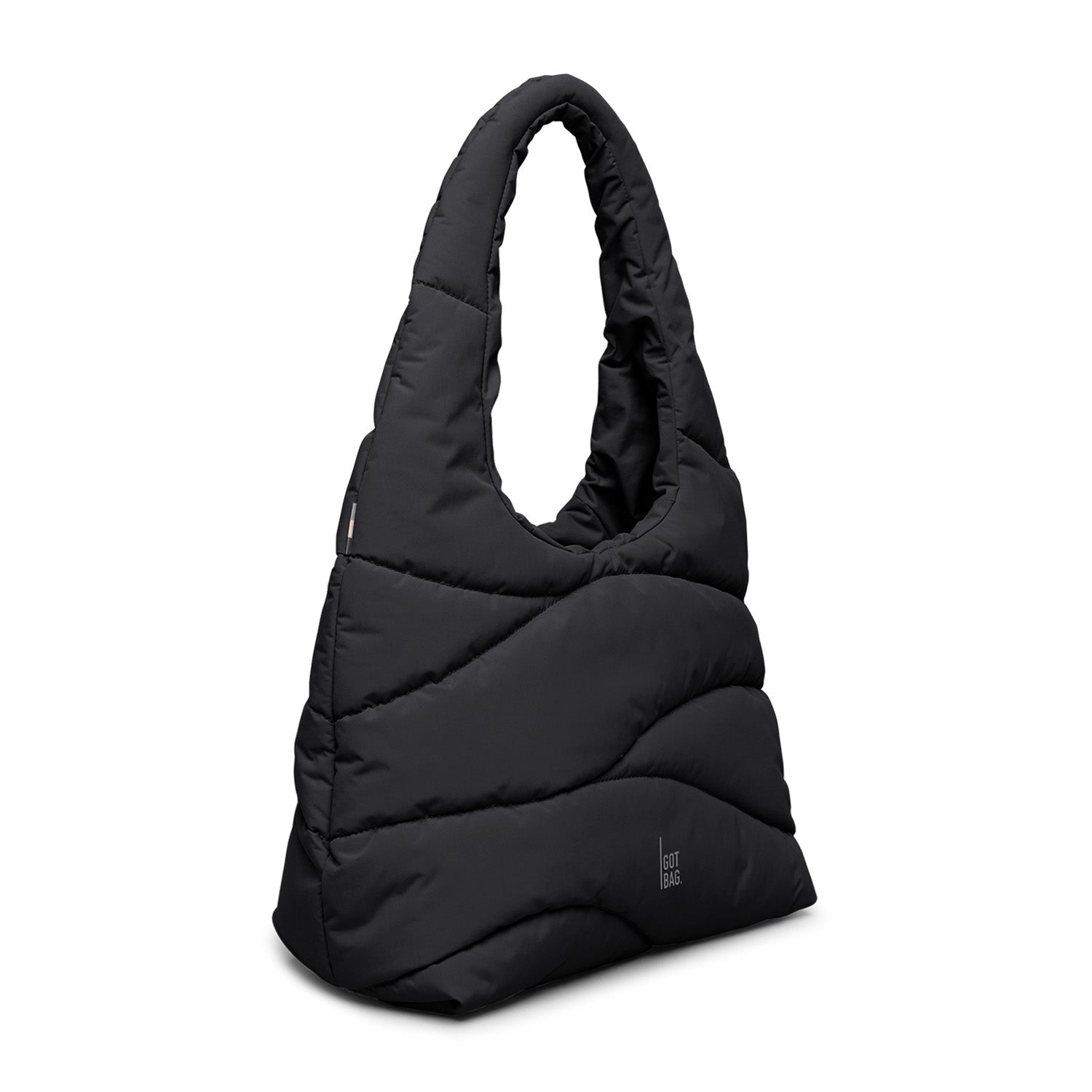 Wavy Puffer Shoulder Bag
