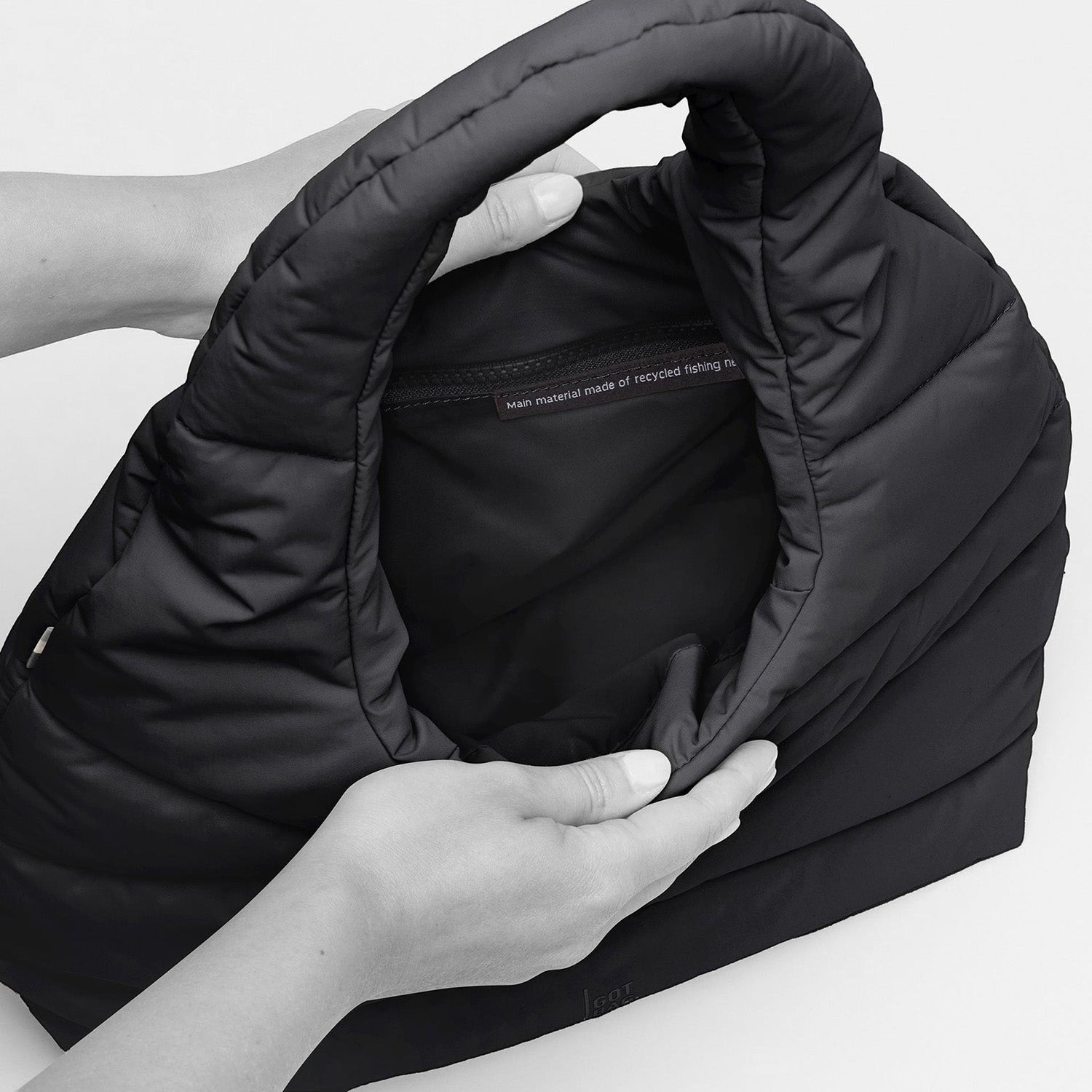 Wavy Puffer Shoulder Bag