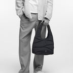 Wavy Puffer Shoulder Bag