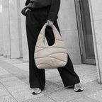 Wavy Puffer Shoulder Bag