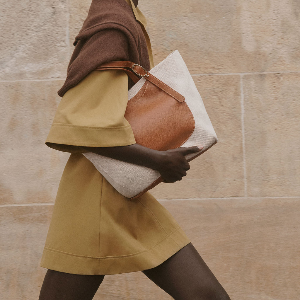 Le Foulonné Toile Schultertasche XL