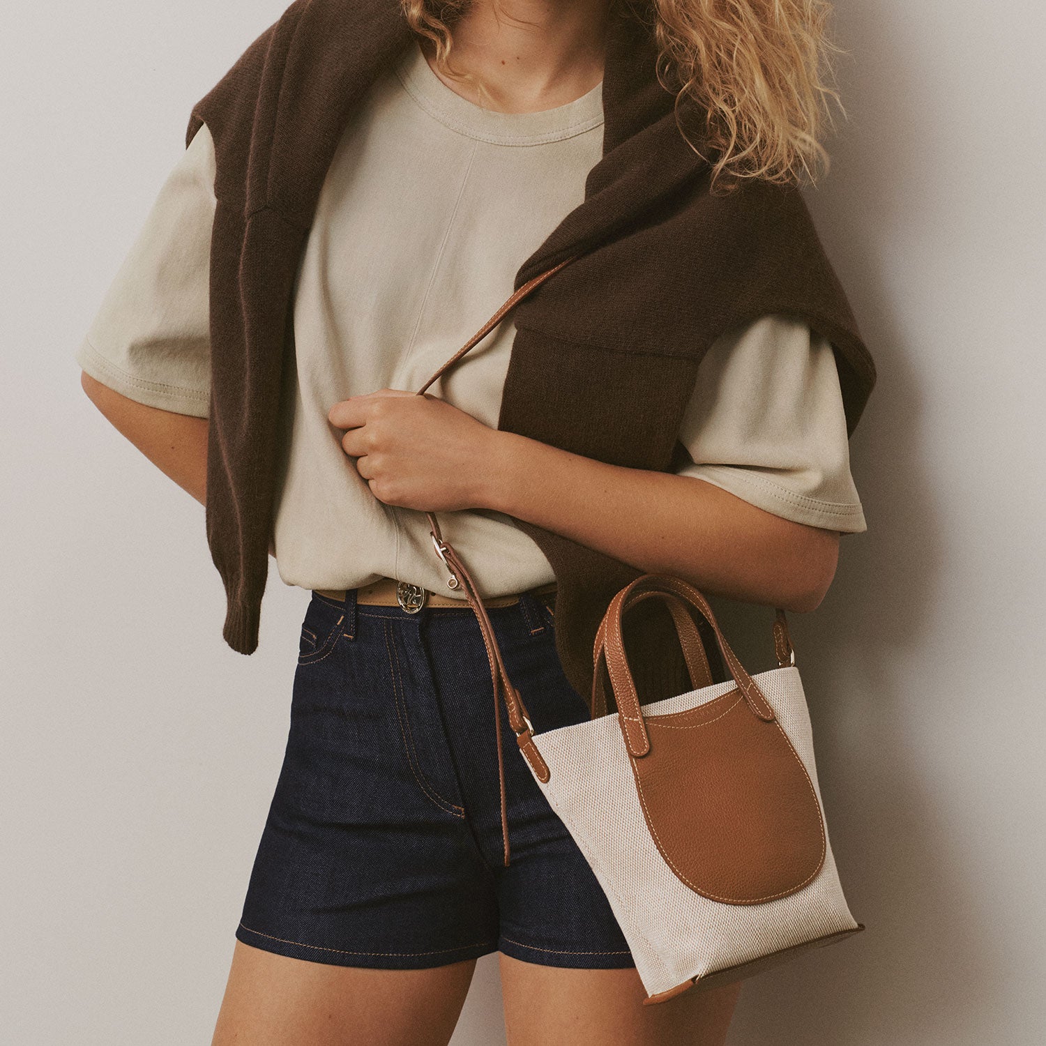 Le Foulonné Toile Umhängetasche S