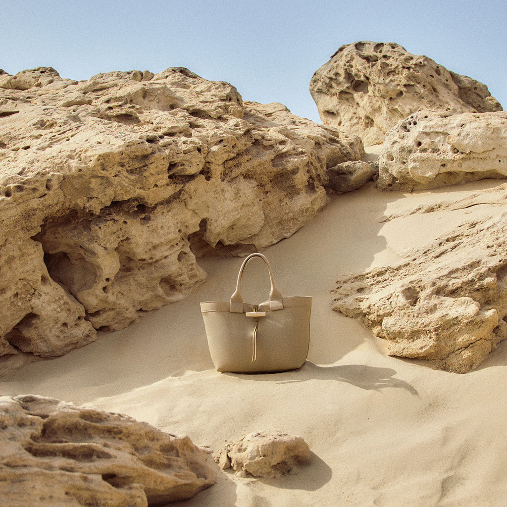 Le Roseau Toile Handtasche L