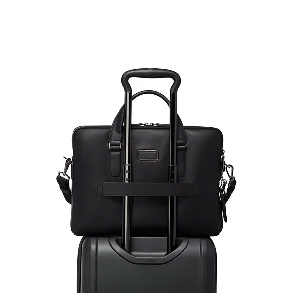Tumi Harrison Leather Sycamore Slim Brief