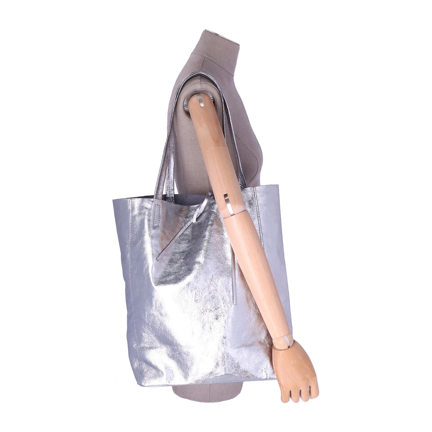 Shopper Leder Metallic