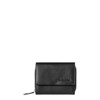 Lieblingstasche Myrtle black leather wallet with a flap closure and zip detail