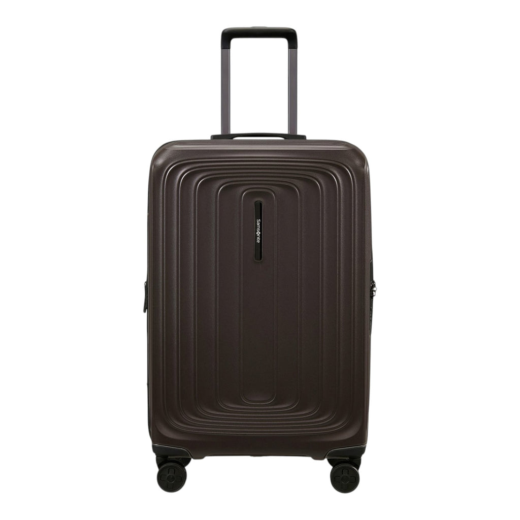 Lieblingstasche 2WANDER Spinner 69/25 expandable brown hardside suitcase with four wheels and telescopic handle