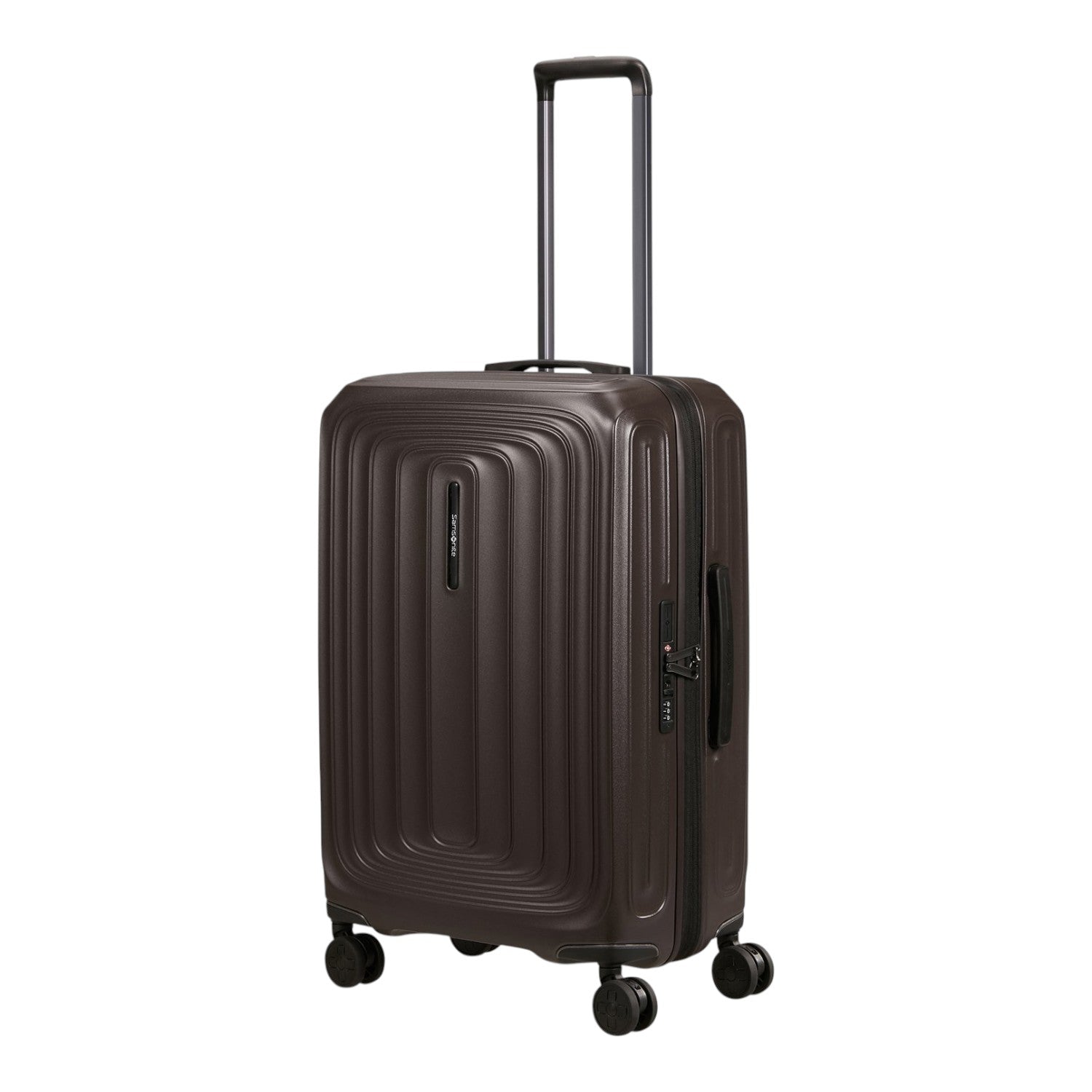 Lieblingstasche 2WANDER Spinner 69/25 expandable brown hardside suitcase with four wheels and telescopic handle