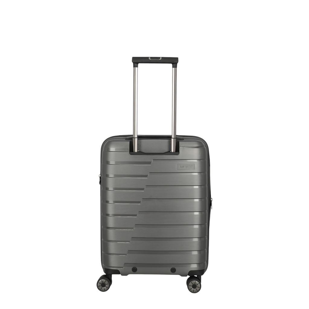 Lieblingstasche Air Base 4-wheel expandable carry-on trolley in dark grey with a telescopic handle.