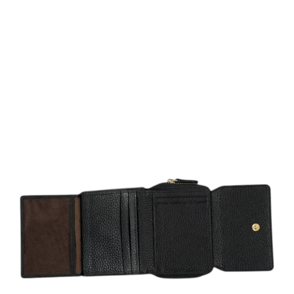 Lieblingstasche Asti RV Geldbörse 6CS black leather wallet with multiple card slots and open interior view