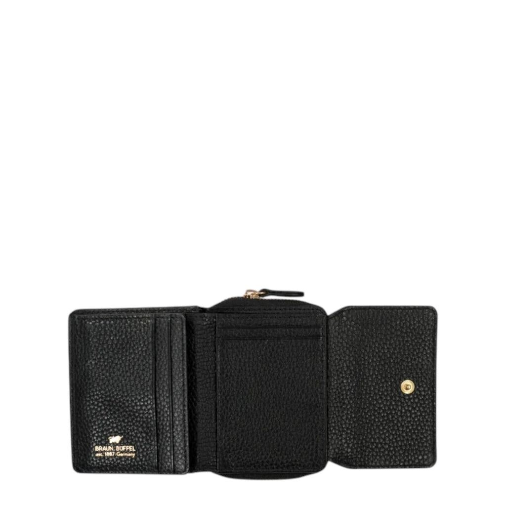 Lieblingstasche Asti RV Geldbörse 6CS in black pebbled leather with multiple card slots and gold-tone hardware