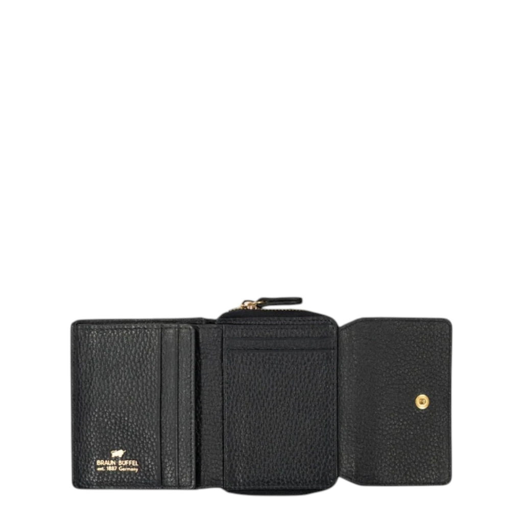 Lieblingstasche Asti RV Geldbörse 6CS black leather wallet with multiple card slots and a zippered coin compartment