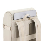 Lieblingstasche Bali Pro cream vegan leather backpack with padded straps and laptop compartment