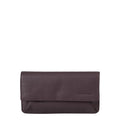 Lieblingstasche Bay dark brown leather clutch wallet with a flap closure and embossed branding