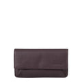 Lieblingstasche Bay dark brown leather clutch wallet with a flap closure and embossed branding