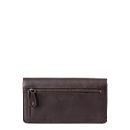 Lieblingstasche Bay dark brown leather wallet with a back zippered pocket and embossed logo detail.