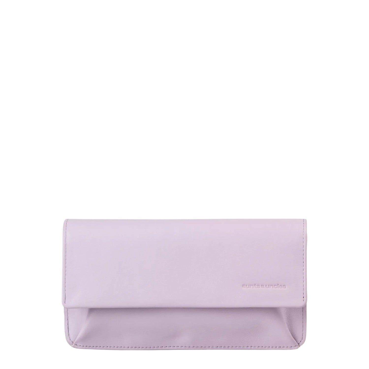 Lieblingstasche Bay light purple leather clutch wallet with a minimalist flap design