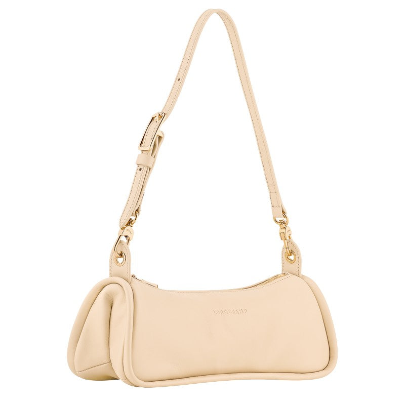 Lieblingstasche beige leather shoulder bag with a sleek minimalist design and adjustable strap
