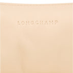 Lieblingstasche Looong Schultertasche S in beige leather with embossed Longchamp logo detail