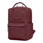 Lieblingstasche Bergen Pro backpack in deep burgundy with a front zip pocket and top carry handles