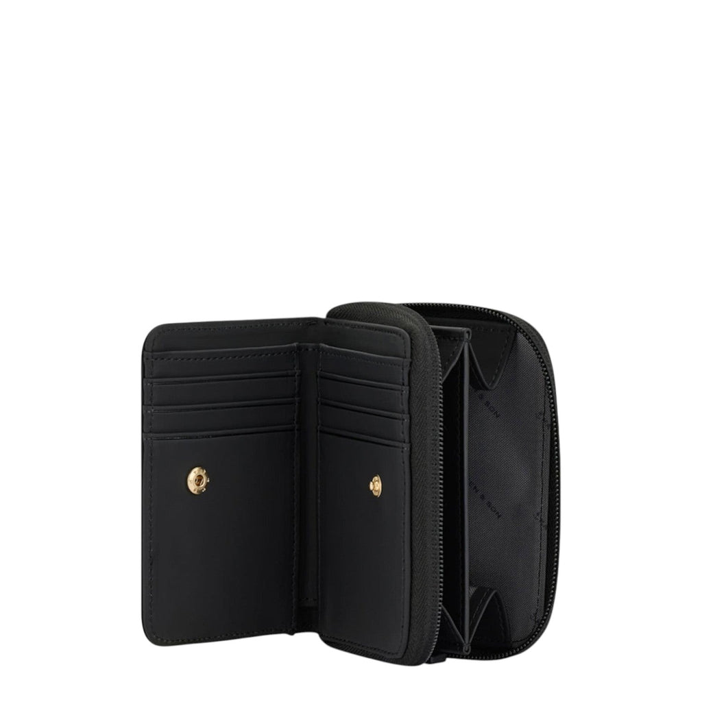 Lieblingstasche Bergen Pro Wallet Small in black with card slots, snap button closure, and a secure zip coin pocket.