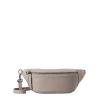 Lieblingstasche Bilberry taupe leather belt bag with adjustable strap and front zipper pocket