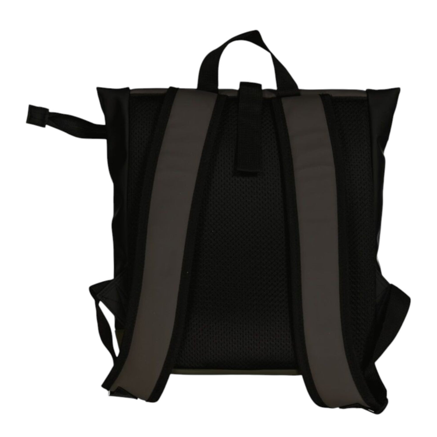 Lieblingstasche black coated rolltop backpack with padded straps and mesh back panel