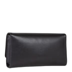 Lieblingstasche Pochette Divina black leather clutch with a textured finish and fold-over closure.