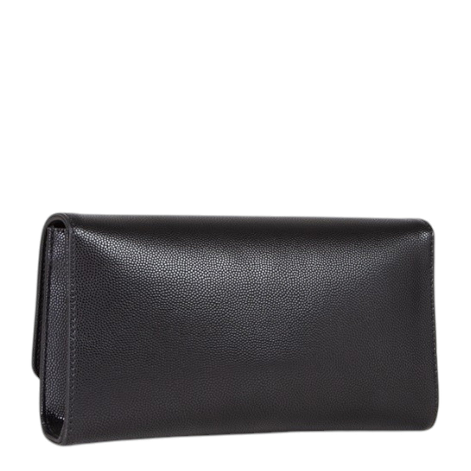 Lieblingstasche Pochette Divina black leather clutch with a textured finish and fold-over closure.