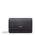 Lieblingstasche ECS Crossbody S black textured leather bag with gold chain strap and gold logo hardware