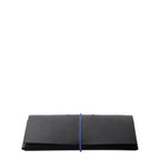 Lieblingstasche Keeper Etui in black textured leather with a slim blue elastic band closure