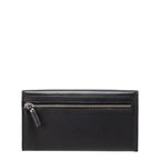 Lieblingstasche black leather Diedburg purse with zip pocket and leather pull tab.
