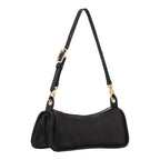 Lieblingstasche black leather shoulder bag with gold hardware and adjustable strap