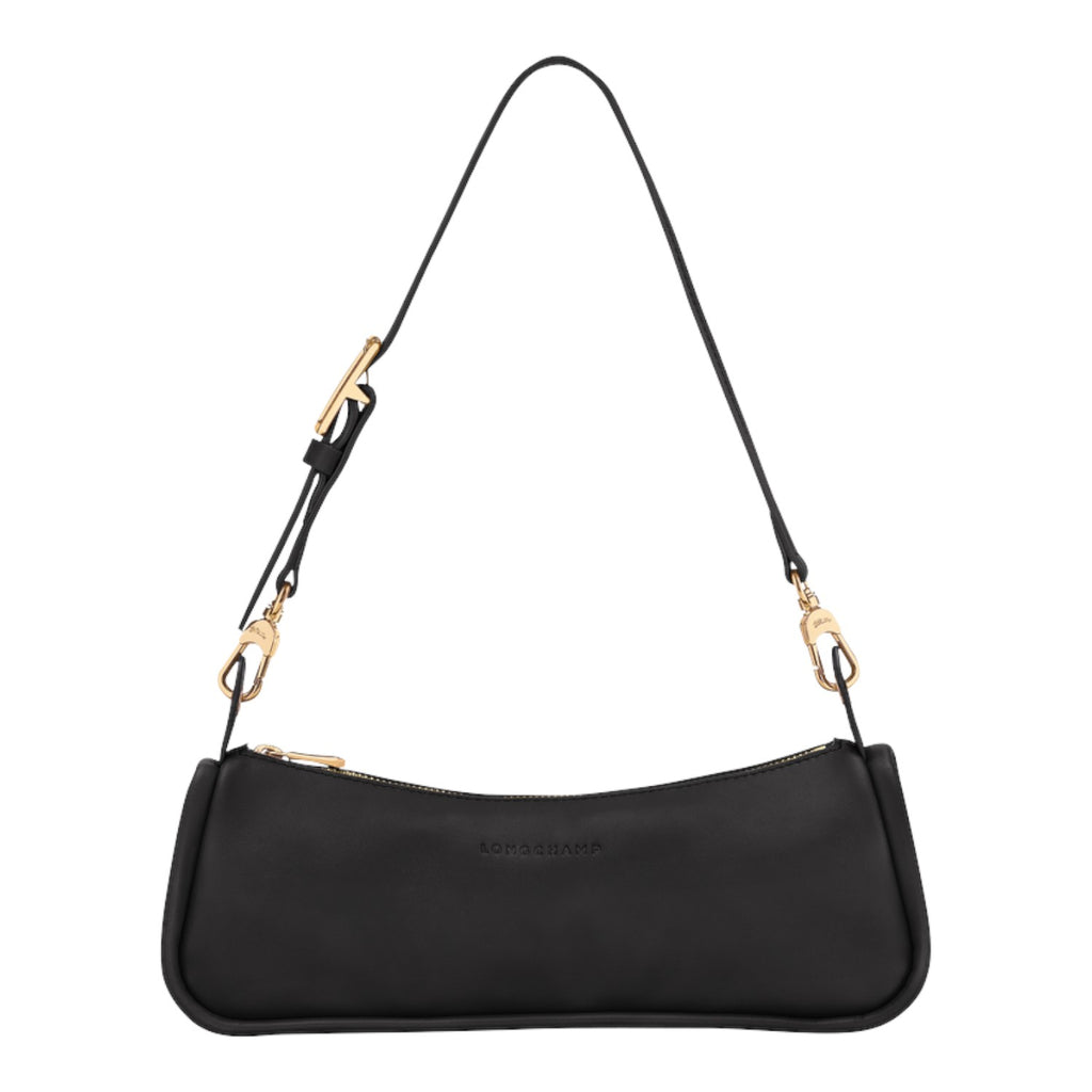 Lieblingstasche black leather shoulder bag with gold hardware and adjustable strap