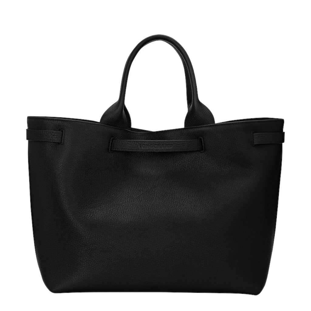 Lieblingstasche Le Smart Flow black leather tote bag with top handles and minimalist design
