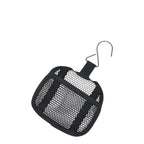 Lieblingstasche black mesh shower pouch with integrated hanging hook for travel organization