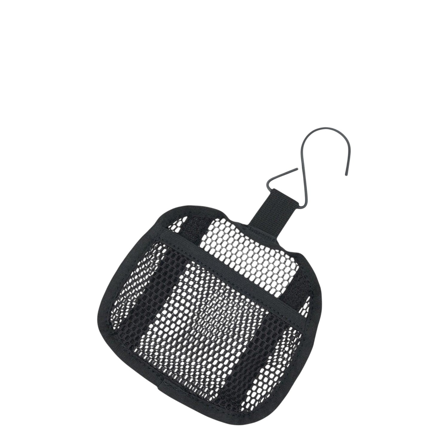 Lieblingstasche black mesh shower pouch with integrated hanging hook for travel organization