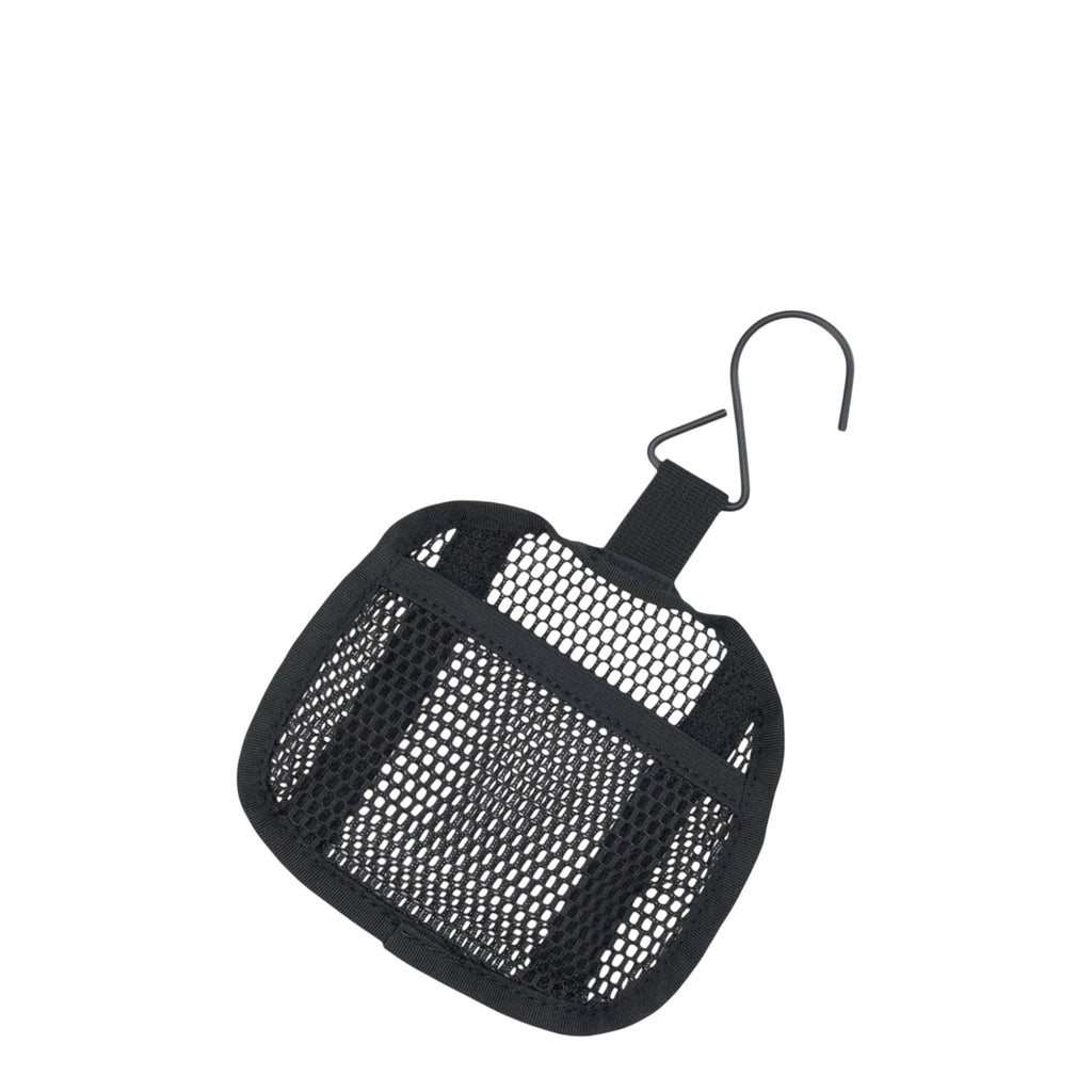 Lieblingstasche black mesh shower pouch with hanging hook for travel organization