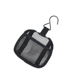 Lieblingstasche black mesh wash pack with a convenient hanging hook for travel organization.