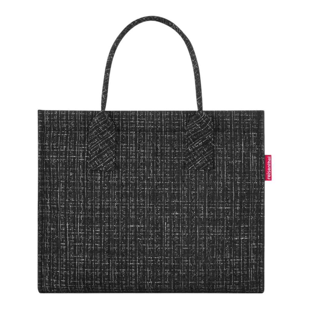 Lieblingstasche black shopper bag with a textured weave pattern and dual handles.