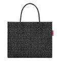 Lieblingstasche black shopper bag with a textured weave pattern and dual handles.