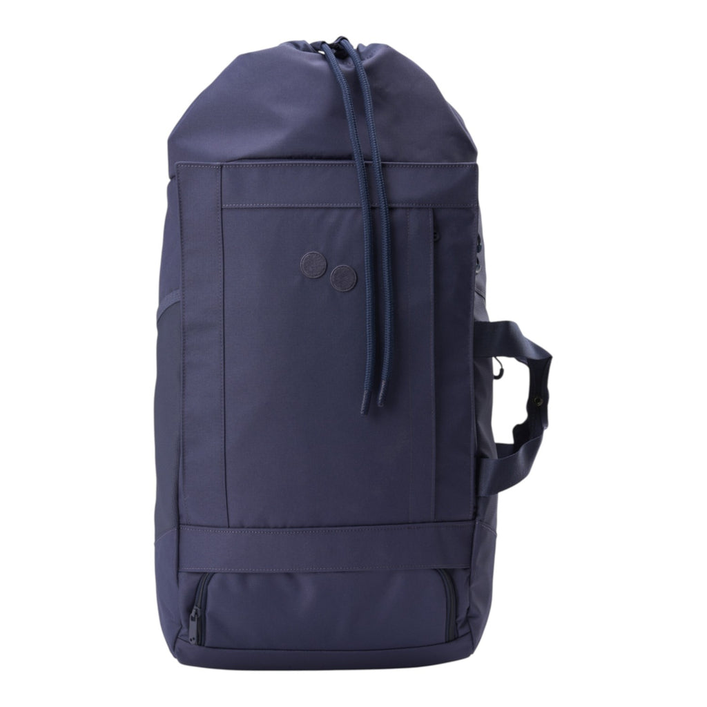 Lieblingstasche Blok Large navy blue backpack with a drawstring closure and side carry handle