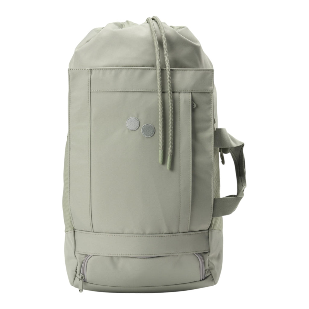 Lieblingstasche Blok Medium sage green backpack with drawstring closure and side carry handle
