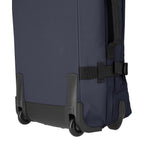 Lieblingstasche BOLONIA navy blue wheeled travel bag, durable fabric, with black straps and wheels.