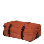 Lieblingstasche BOLONIA L orange rolling travel bag with black straps and wheels