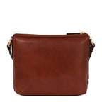 Lieblingstasche brown leather crossbody bag with zip closure and gold hardware.