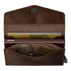Lieblingstasche Envelope Vintage brown leather wallet with card holder, coin pocket, and snap button closure