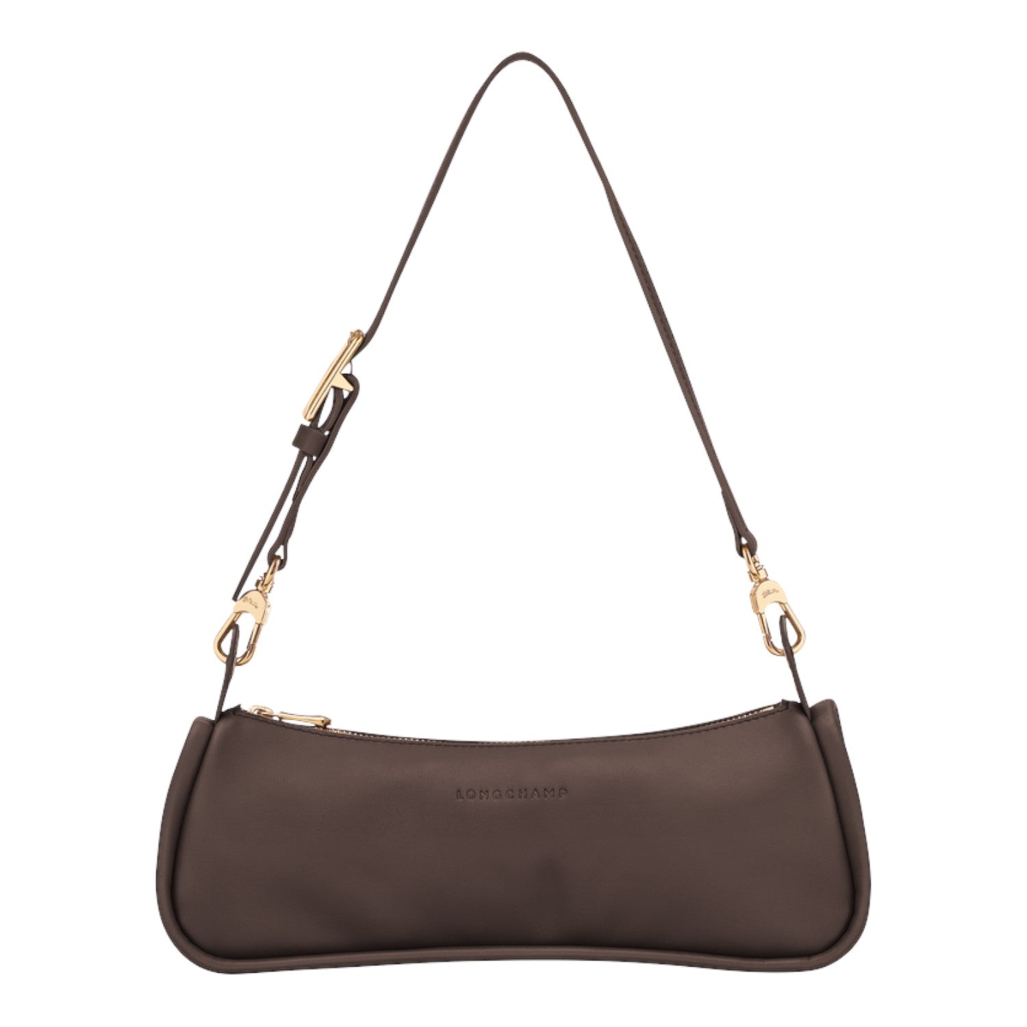 Lieblingstasche brown leather shoulder bag with gold hardware and adjustable strap